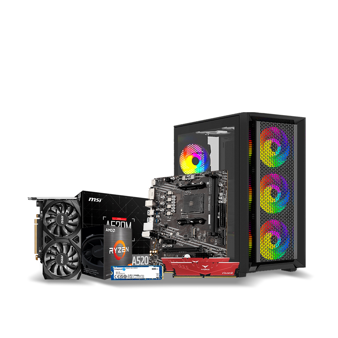 PC GAMER RYZEN 5 5500 CON RTX 3050 6GB