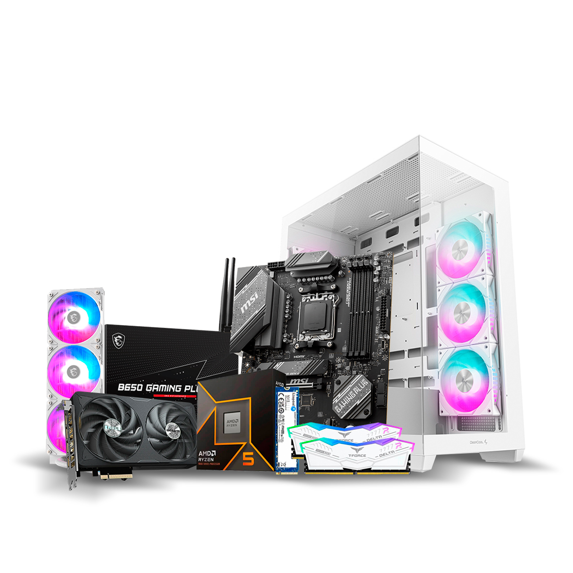 PC GAMER AMD RYZEN 5 9600X CON RTX 5060TI 8GB