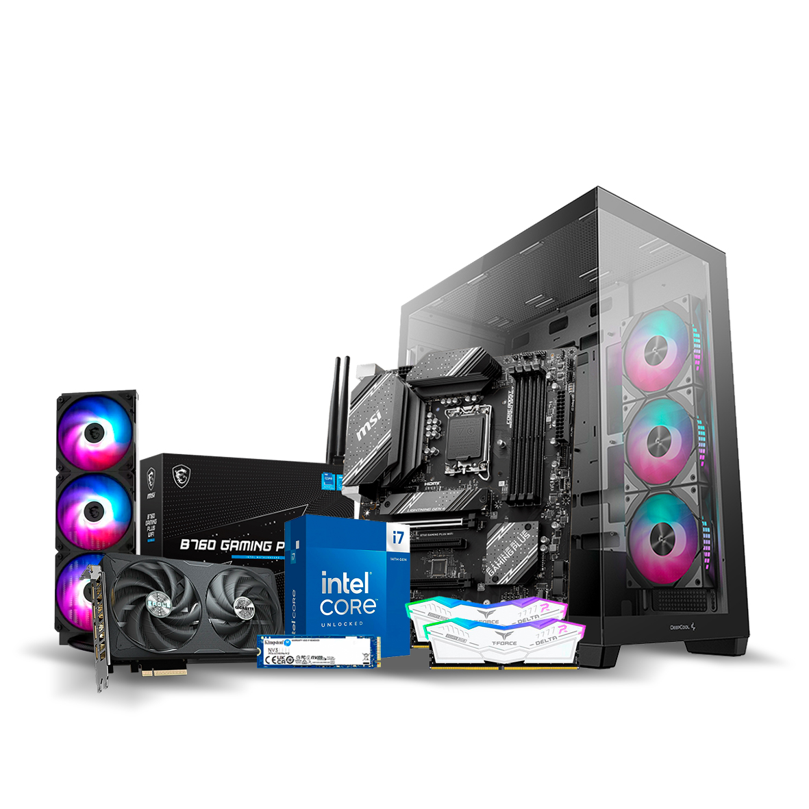 PC GAMER INTEL CORE I7 14700F CON RTX 5060TI 8GB