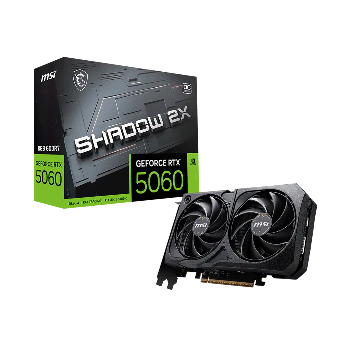 Tarjeta de video MSI GeForce RTX 5060 8G SHADOW 2X OC, 8GB GDDR7